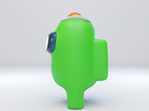 among us egg hat character 3D Model