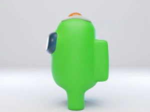among us egg hat character 3D Model