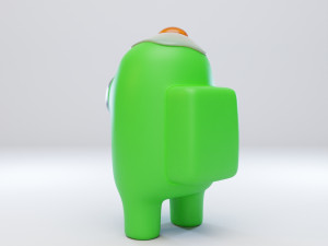 among us egg hat character 3D Model