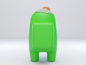 among us egg hat character 3D Model