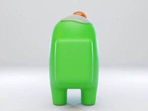 among us egg hat character 3D Model