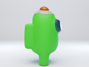 among us egg hat character 3D Model