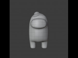 among us egg hat character 3D Model