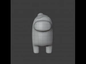 among us egg hat character 3D Model