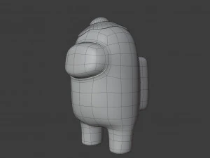 among us egg hat character 3D Model