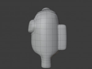 among us egg hat character 3D Model