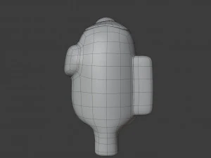 among us egg hat character 3D Model