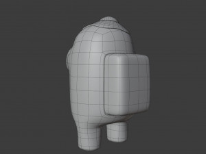 among us egg hat character 3D Model