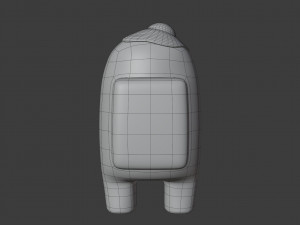 among us egg hat character 3D Model