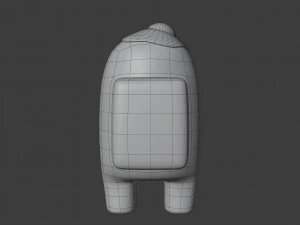 among us egg hat character 3D Model