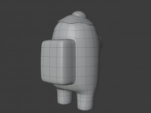 among us egg hat character 3D Model