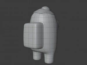 among us egg hat character 3D Model