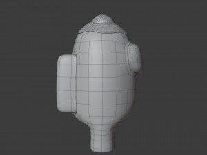 among us egg hat character 3D Model