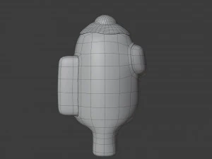 among us egg hat character 3D Model