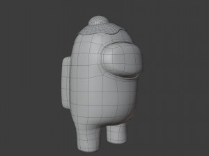 among us egg hat character 3D Model