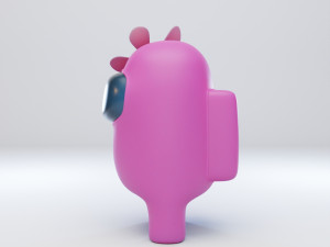 among us flower hat character 3D-Modell