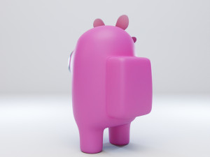 among us flower hat character 3D-Modell