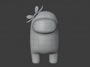 among us flower hat character 3D-Modell