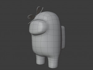 among us flower hat character 3D-Modell