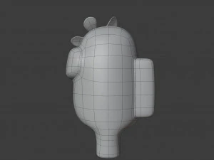 among us flower hat character 3D Model