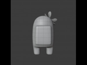among us flower hat character 3D-Modell