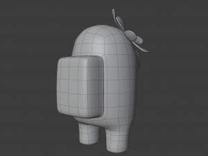 among us flower hat character 3D-Modell