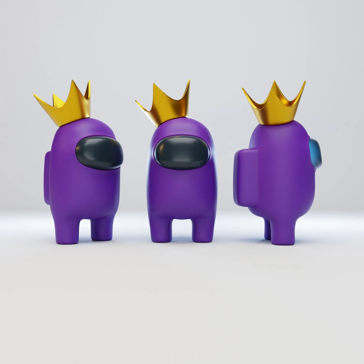 among us crown character 3D Model .c4d .max .obj .3ds .fbx .stl .blend 