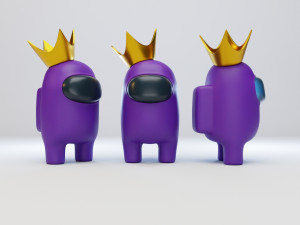 among us crown character 3D Model