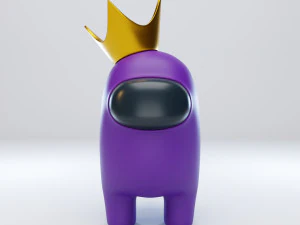 among us crown character 3D Model