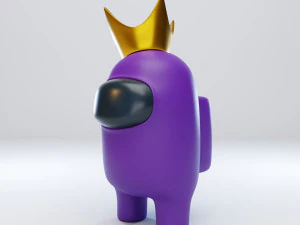 among us crown character 3D Model