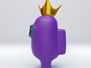 among us crown character 3D Model