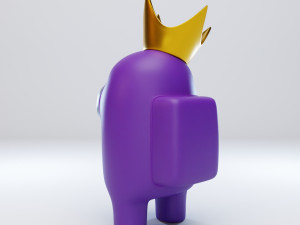 among us crown character 3D Model