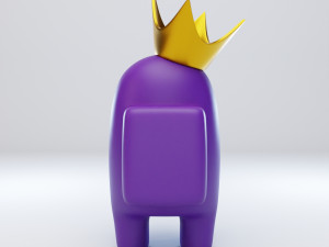 among us crown character 3D Model