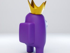 among us crown character 3D Model