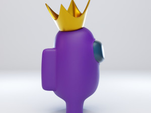 among us crown character 3D Model