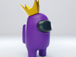 among us crown character 3D Model