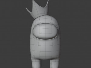 among us crown character 3D Model