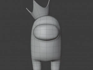 among us crown character 3D Model