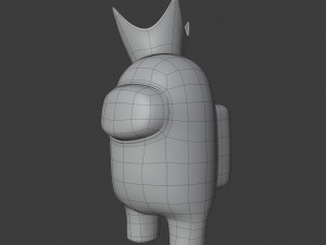 among us crown character 3D Model