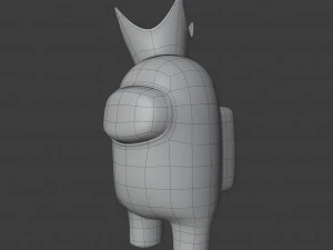 among us crown character 3D Model