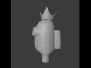 among us crown character 3D Model
