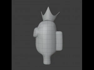 among us crown character 3D Model