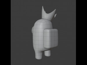 among us crown character 3D Model