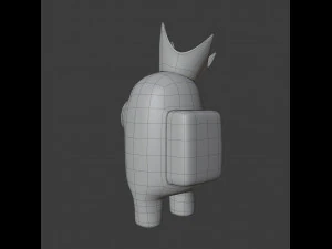 among us crown character 3D Model