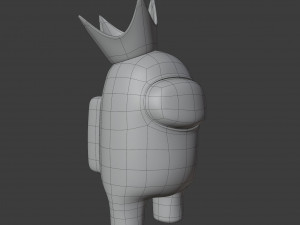 among us crown character 3D Model