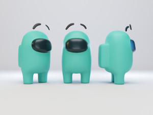 among us eyebrows character 3D Model