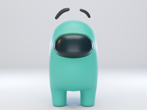 among us eyebrows character 3D Model
