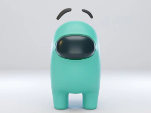 among us eyebrows character 3D Model