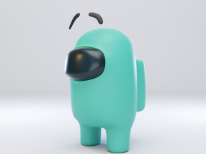 among us eyebrows character 3D Model