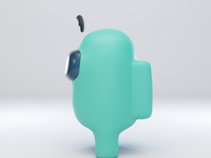 among us eyebrows character 3D Model
